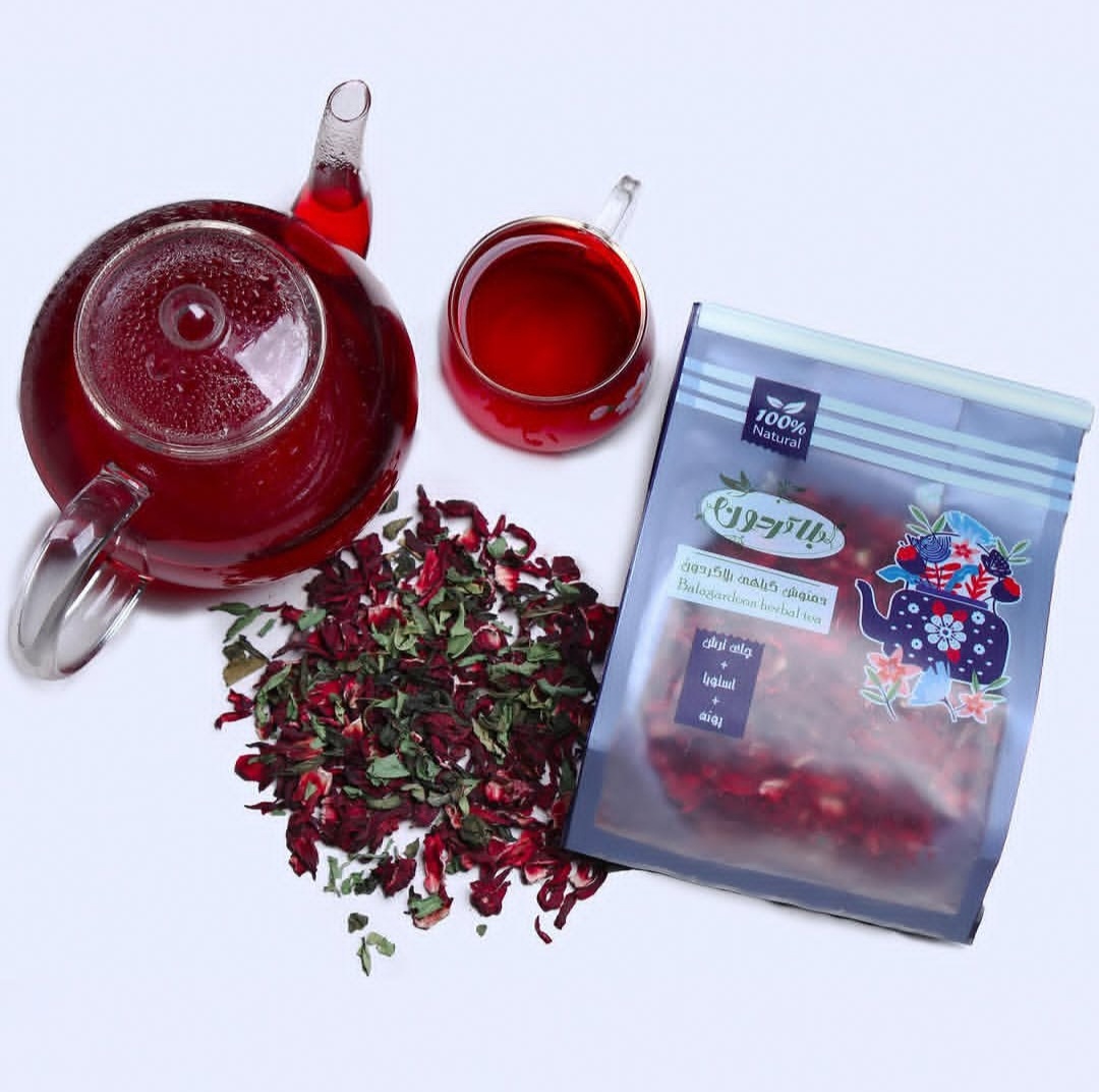 دمنوش گیاهی مخلوط چای ترش+استویا+پونه