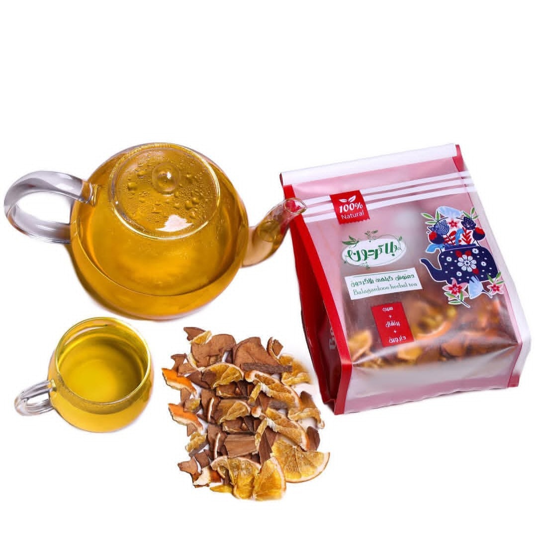 دمنوش میوه ای مخلوط سیب+دارچین+پرتقال
